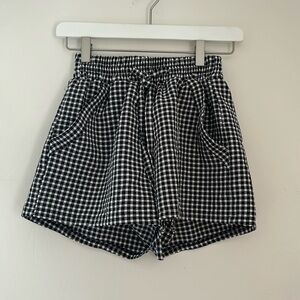 Sienna Sky Black and White Plaid Flowy Shorts | Women’s Size XS